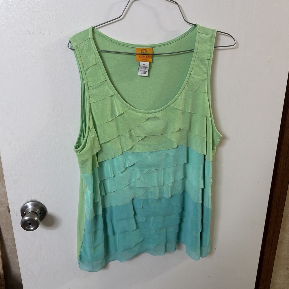 Ruby Rd. Shirt Womens Petite Large  Sleeveless EUC